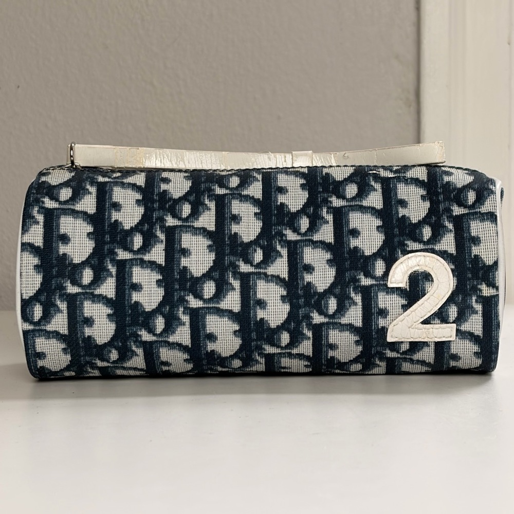 Dior Blue & White Oblique Pouch